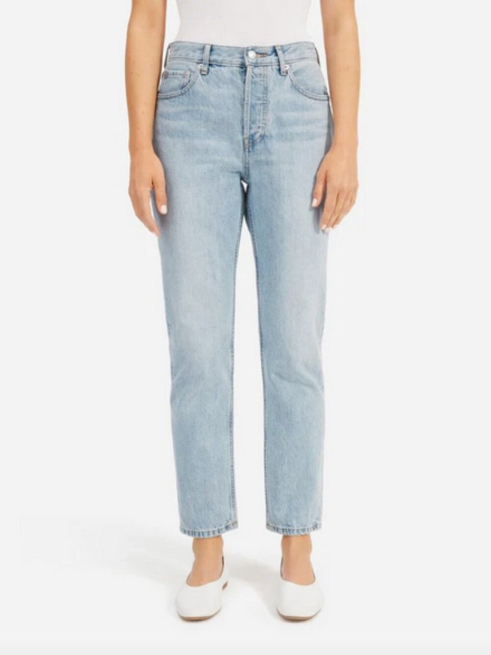 Everlane The ’90s Cheeky® Jean, size 27 ankle, vintage sunbleached blue